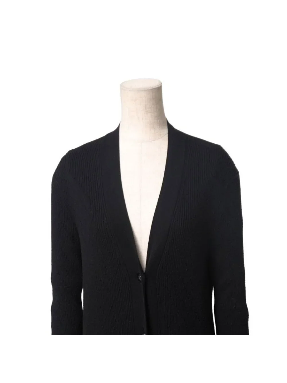 Chanel Knit 38 Long Cardigan CC Logo Button